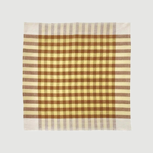 ALL ROADS GRID NAPKIN PAIR (PINEAPPLE)