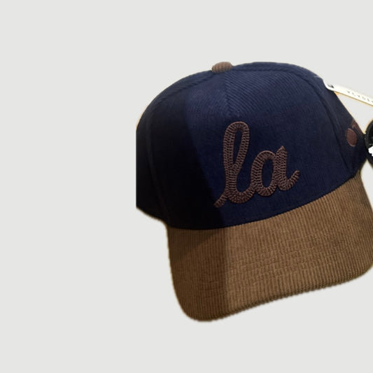CORDUROY ONLY THE LONELY SCRIPT LA PRO HAT (NAVY BROWN)