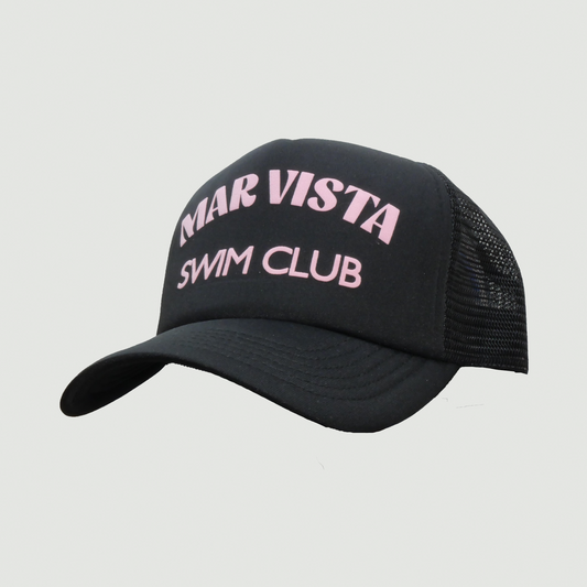 MAR VISTA SWIM CLUB FOAM TRUCKER (BLACK/PINK)