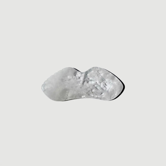 BOHEMIAN RêVES GUA SHA CLEAR QUARTZ FACE STONE + SUSTAINABLE COTTON STORAGE BAG