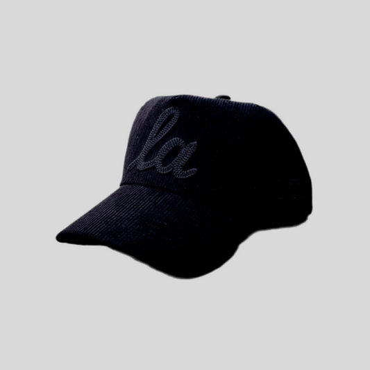 CORDUROY ONLY THE LONELY SCRIPT LA PRO HAT (BLACK/BLACK)