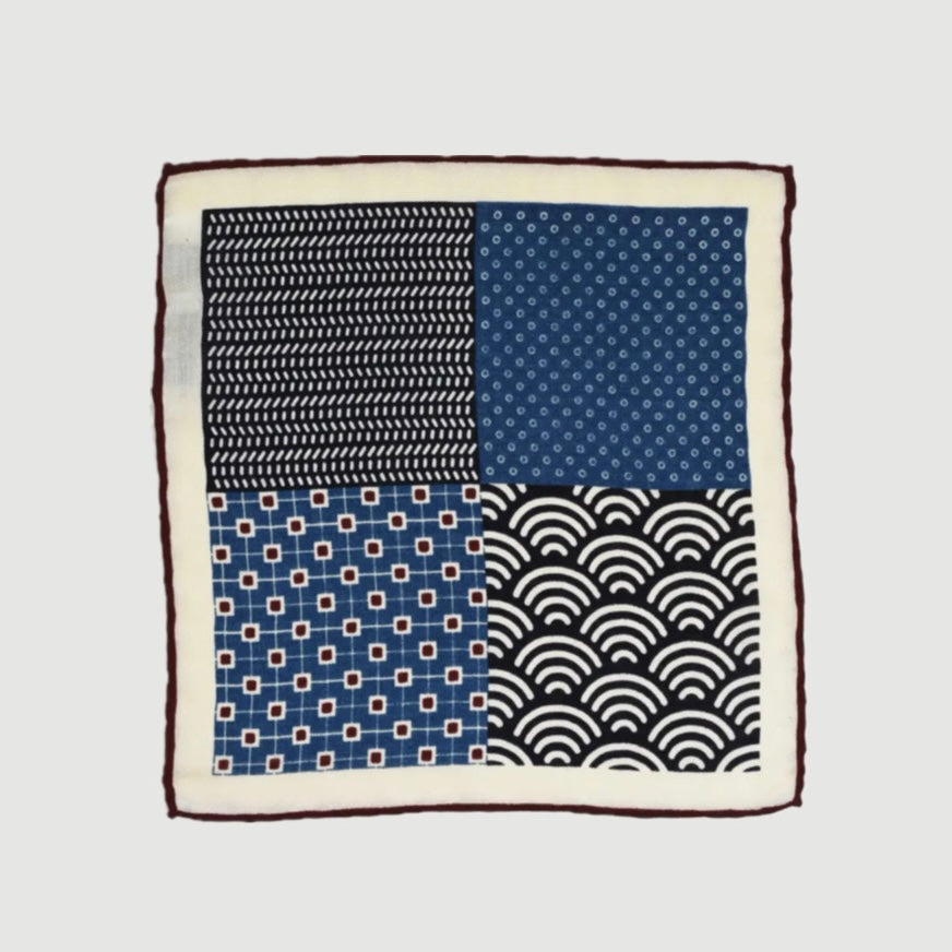 4 SIDED WOOL POCKET SQUARE BANDANA