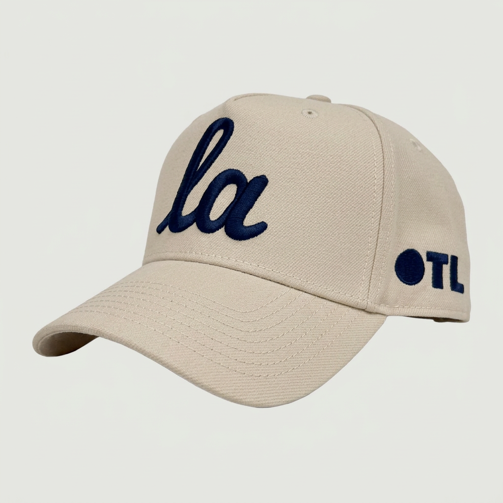 ONLY THE LONELY SCRIPT LA PRO HAT (IVORY / BLUE)