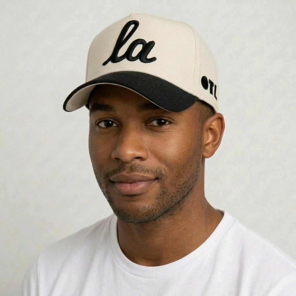 ONLY THE LONELY SCRIPT LA PRO HAT (BLACK/IVORY/BLACK)
