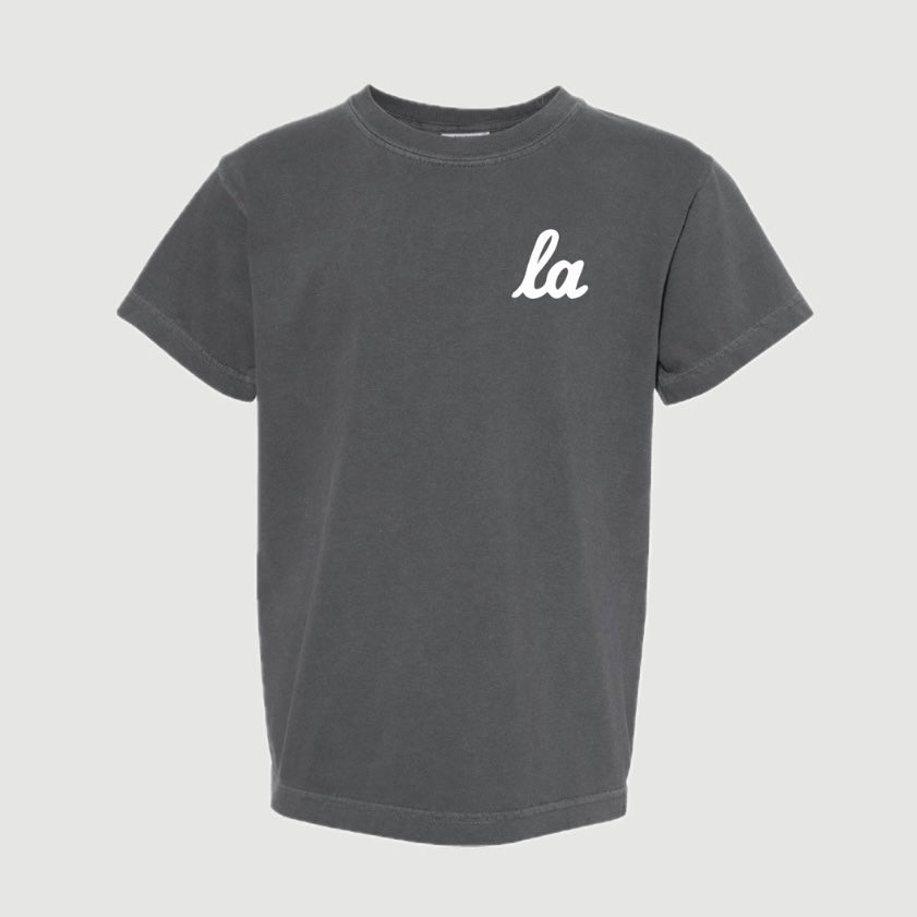 SCRIPT LA KIDS T-SHIRT (WASHED BLACK)