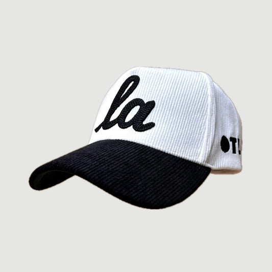CORDUROY ONLY THE LONELY SCRIPT LA PRO HAT (BLACK WHITE/BLACK)