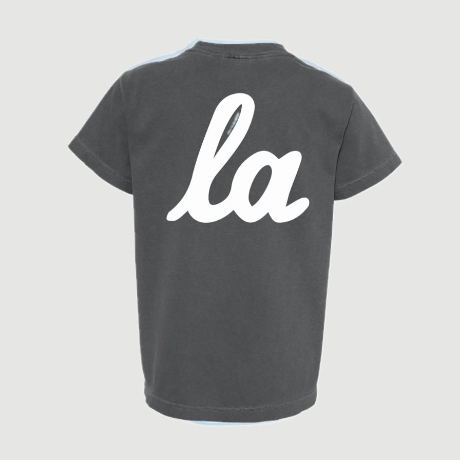 SCRIPT LA KIDS T-SHIRT (WASHED BLACK)