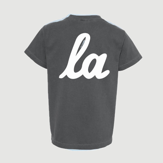 SCRIPT LA KIDS T-SHIRT (WASHED BLACK)