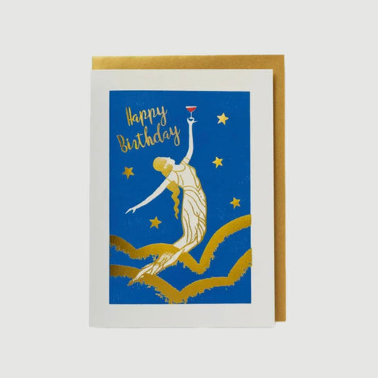 LADY IN THE STARS HAPPY BIRTHDAY GREETING CARD ARCHIVIST GALLERY