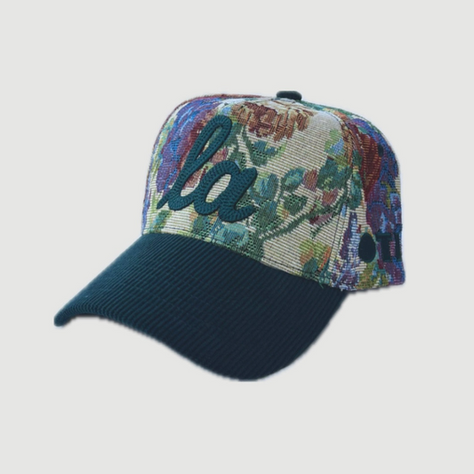 CORDUROY JACQUARD ONLY THE LONELY SCRIPT LA PRO HAT (GREEN)