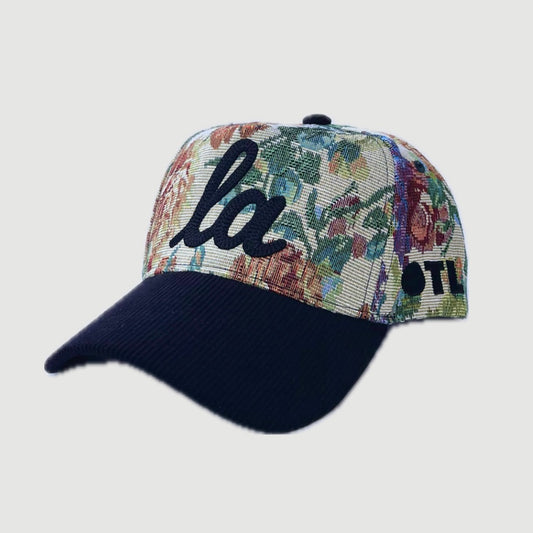 CORDUROY JACQUARD ONLY THE LONELY SCRIPT LA PRO HAT (BLACK)