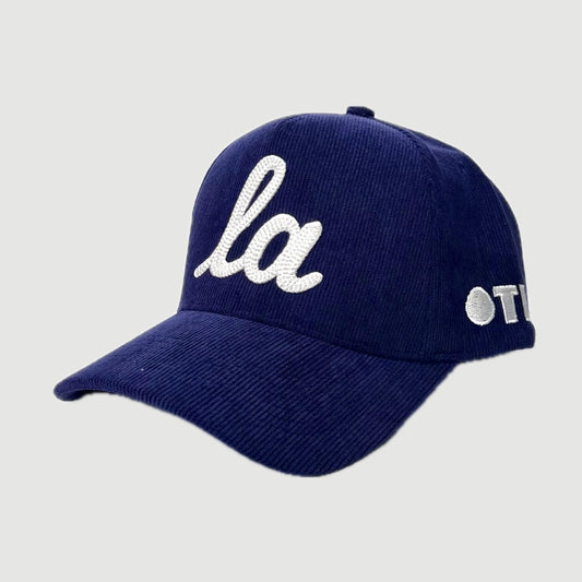 CORDUROY ONLY THE LONELY SCRIPT LA PRO HAT (NAVY/IVORY)