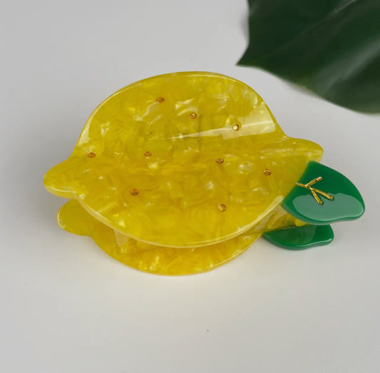 ONLY THE LONELY ACETATE LEMON HAIR CLIP