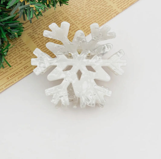 ONLY THE LONELY ACETATE SNOWFLAKE HAIR CLIP