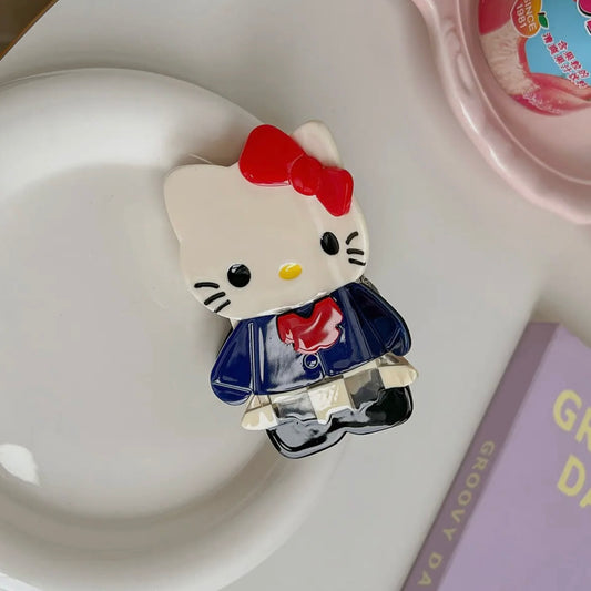 ONLY THE LONELY ACETATE HELLO KITTY BLUE HAIR CLIP