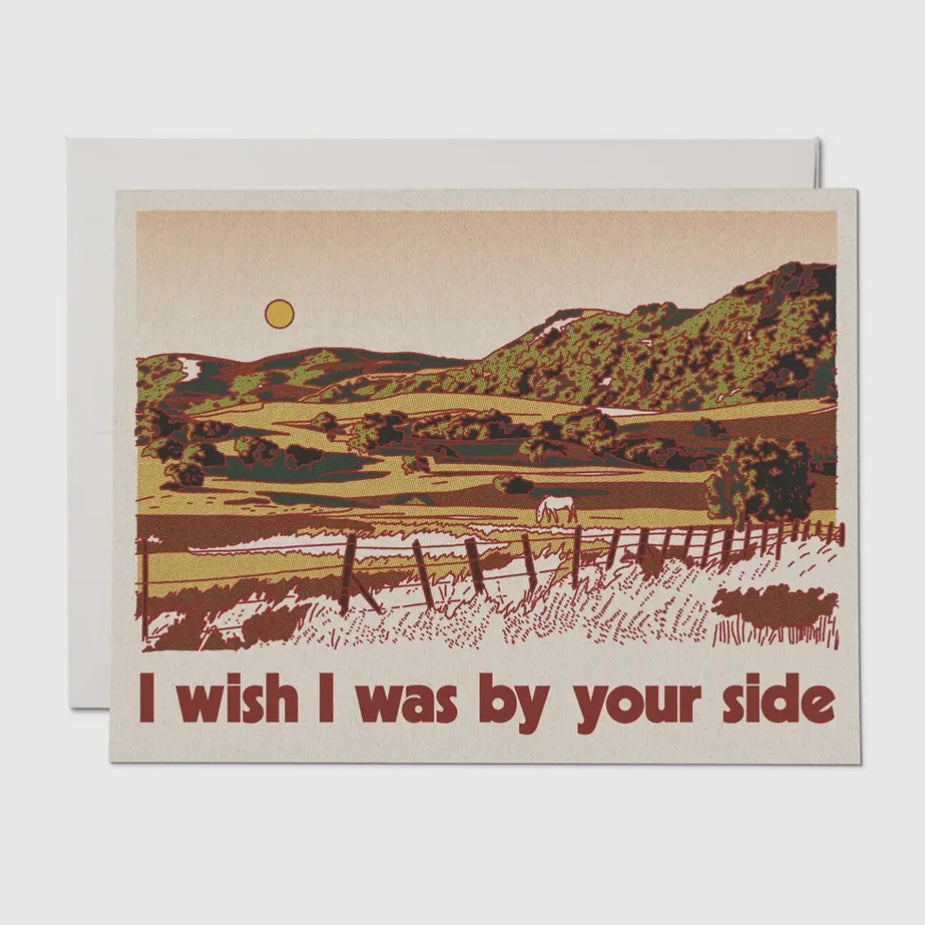 I WISH I WAS BY YOUR SIDE GREETING CARD (RED CAP CARDS)