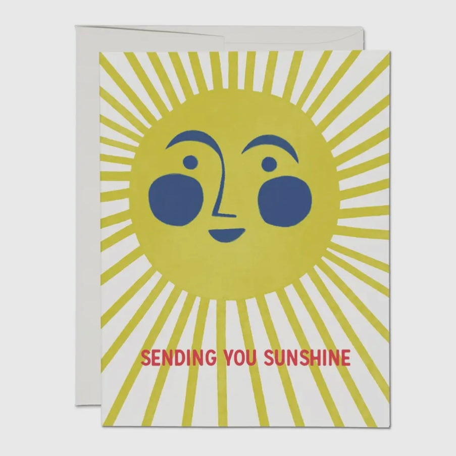 SENDING YOU SUNSHINE GREETING CARD (RED CAP CARDS)