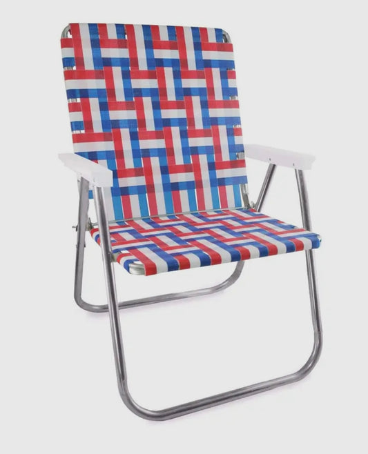 LAWN CHAIR USA CLASSIC LAWN CHAIR LARGE OLD GLORY (RED/WHITE/BLUE)