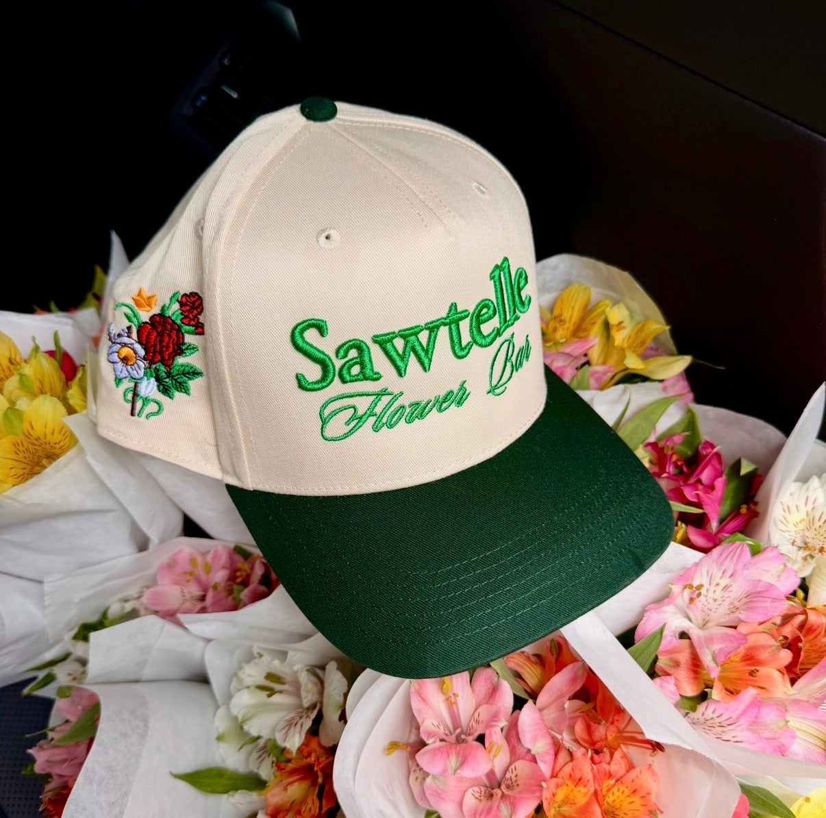 SAWTELLE FLOWER BAR HAT PRO HAT (NATURAL/GREEN)