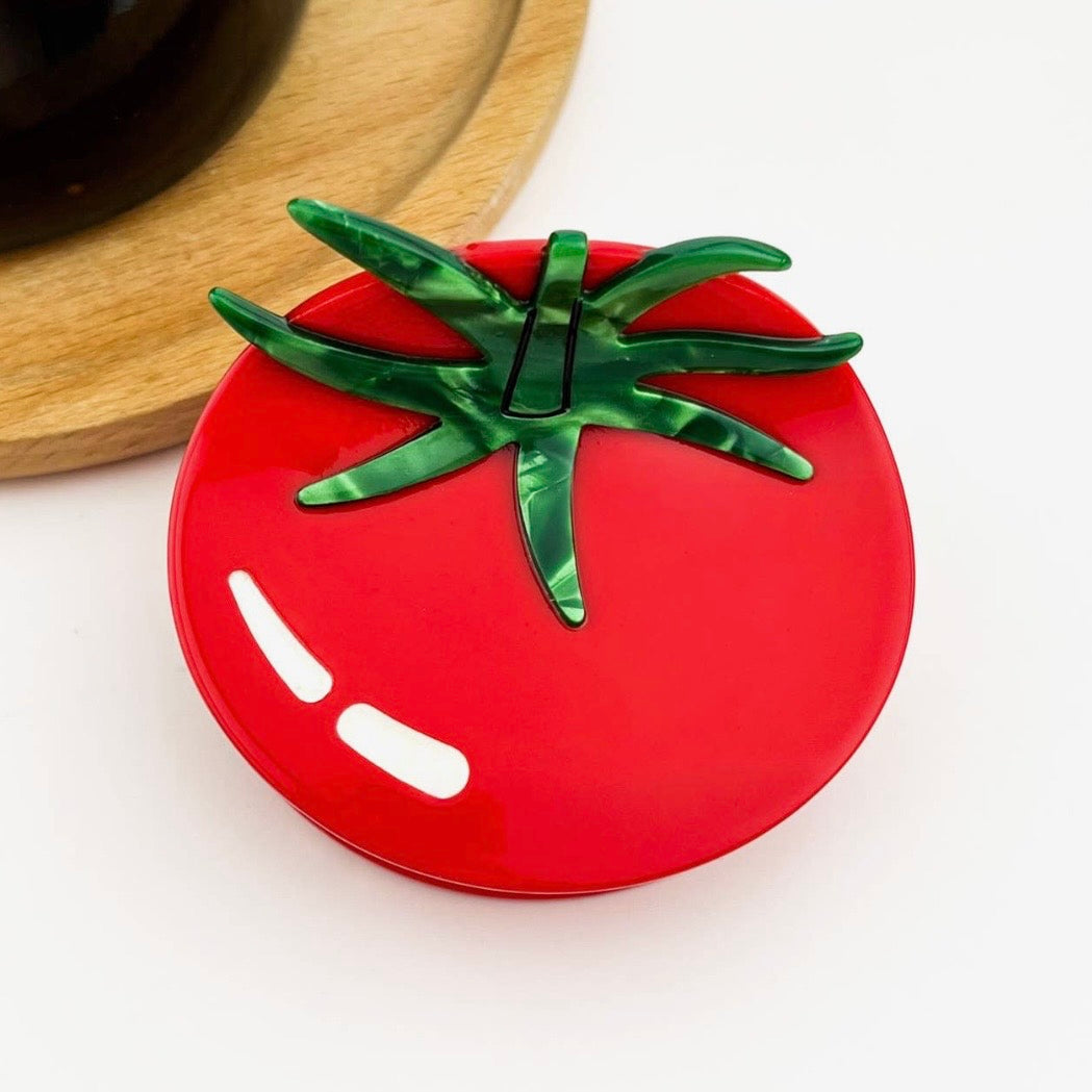 ONLY THE LONELY ACETATE RED TOMATO HAIR CLIP