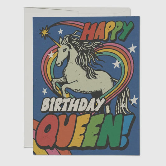 QUEEN HAPPY BIRTHDAY CARD (RED CAP CARDS)