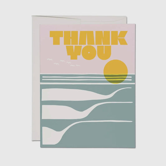 THANK YOU SEASIDE GREETING CARD (RED CAP CARDS)