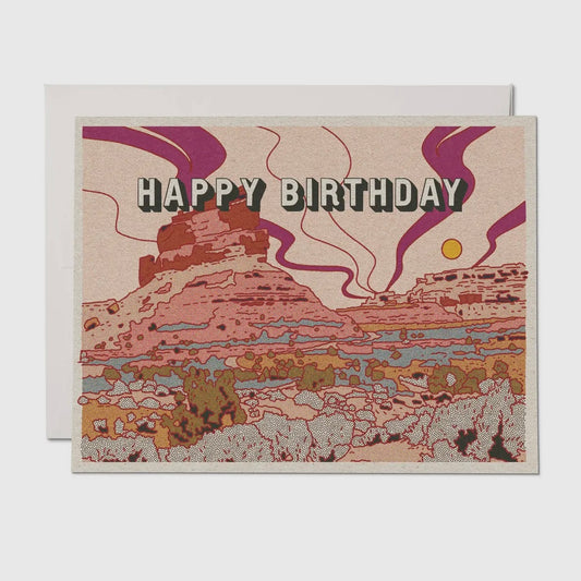 HAPPY BIRTHDAY DESERT GREETING CARD (RED CAP CARDS)