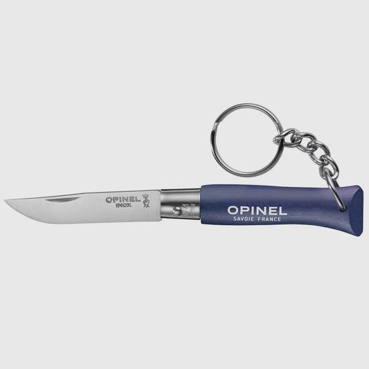 OPINEL No.04 COLORAMA STAINLESS STEEL KEY CHAIN KNIFE (BLUE)