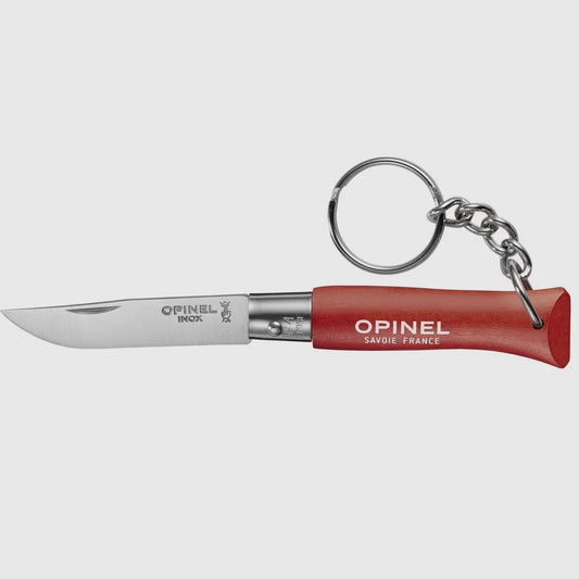 OPINEL No.04 COLORAMA STAINLESS STEEL KEY CHAIN KNIFE (RED)