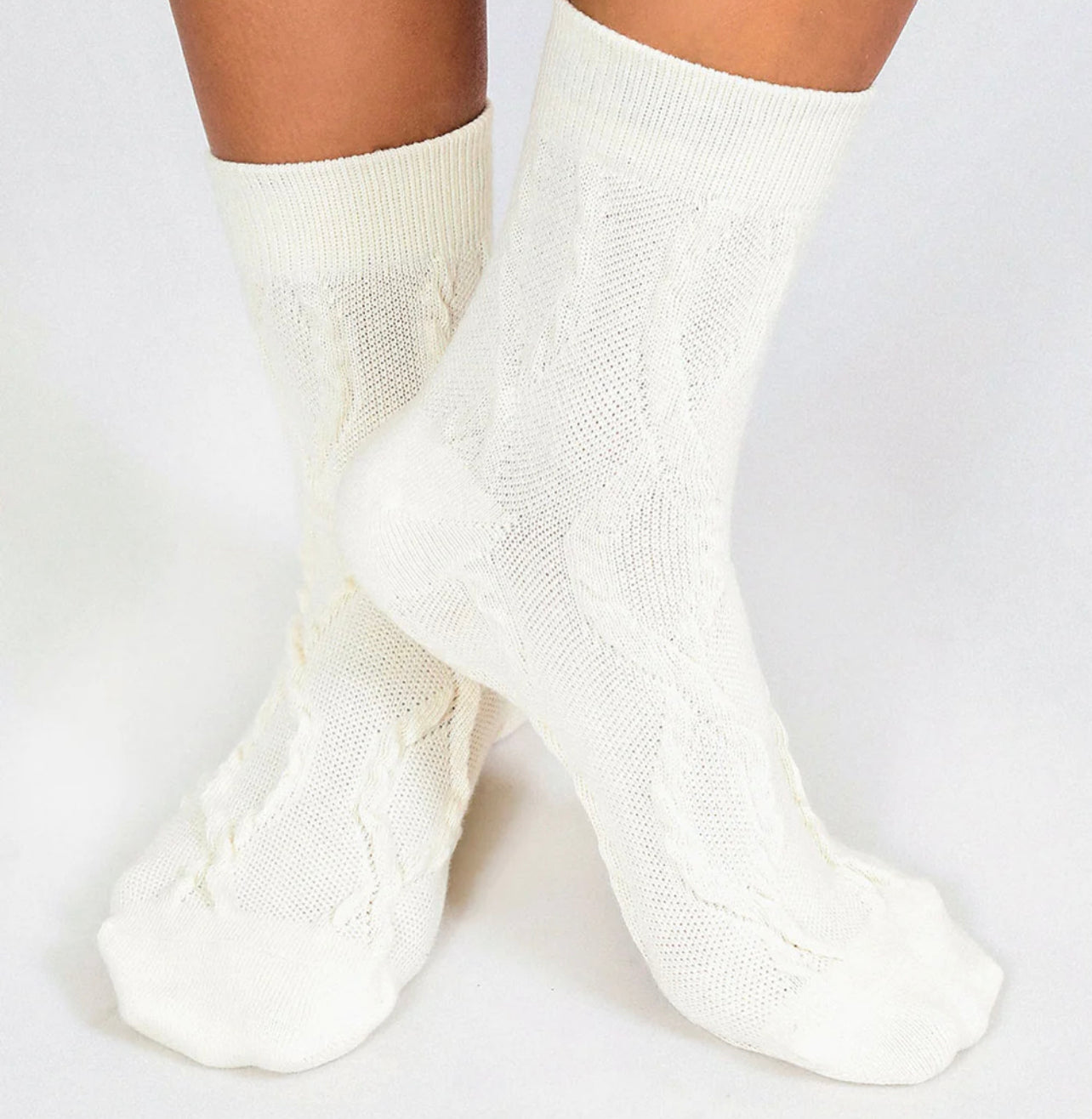 TAILORED UNION SOCKS CABLE (OFF WHITE)