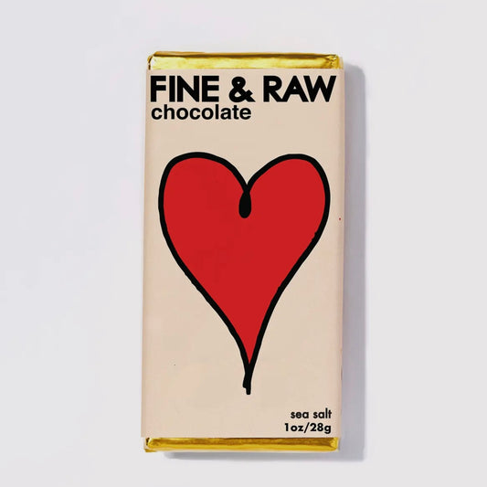 FINE & RAW HEART CHOCOLATE BAR 1oz.