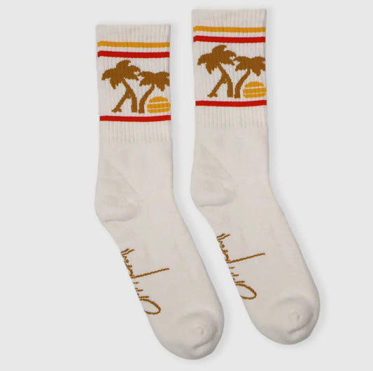 SOCCO NATURAL PALM TREE SUNSET SOCK