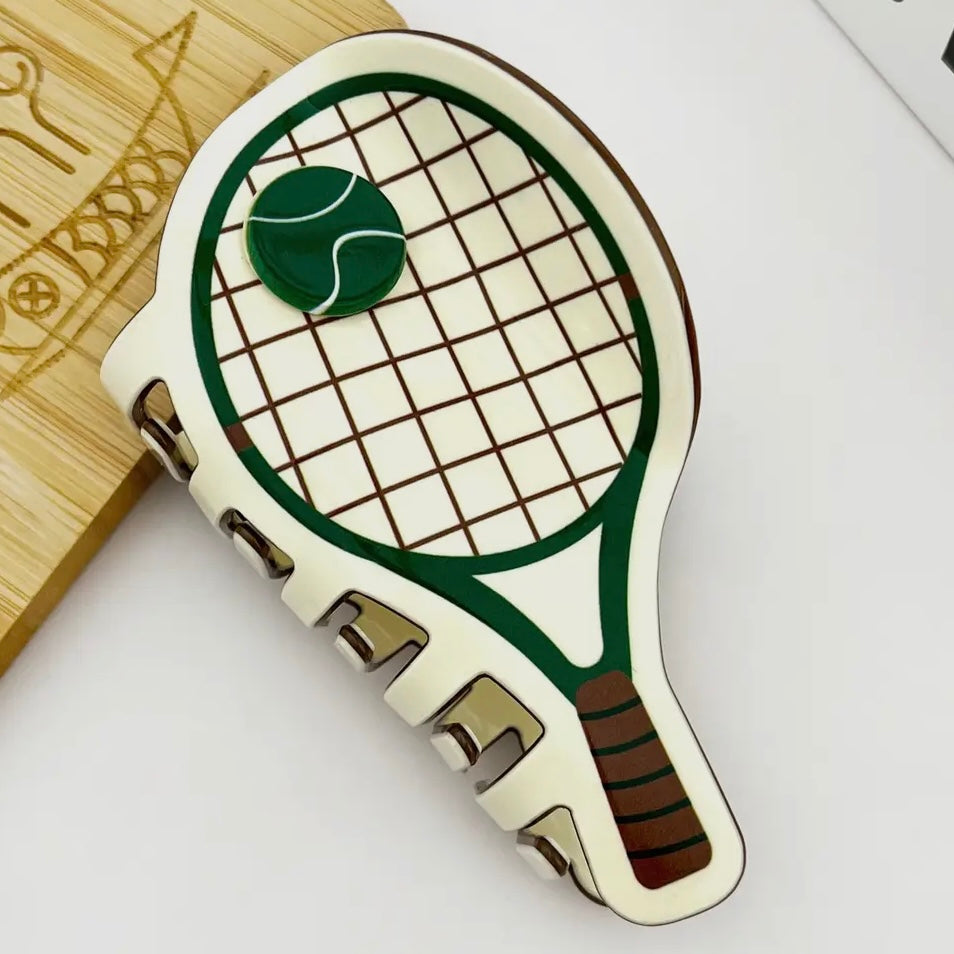 ONLY THE LONELY ACETATE TENNIS RACKET HAIR CLIP