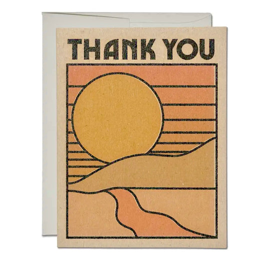 THANK YOU SUN GREETING CARD (RED CAP CARDS)