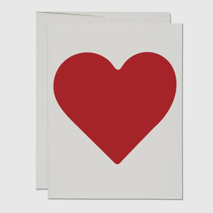 HUGE HEART LOVE GREETING CARD (RED CAP CARDS)