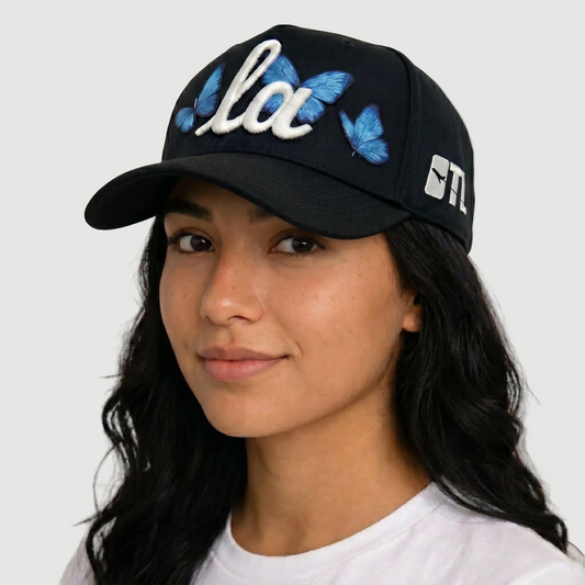 SCRIPT LA PRO HAT SPRING BUTTERFLY (BLACK/ IVORY)