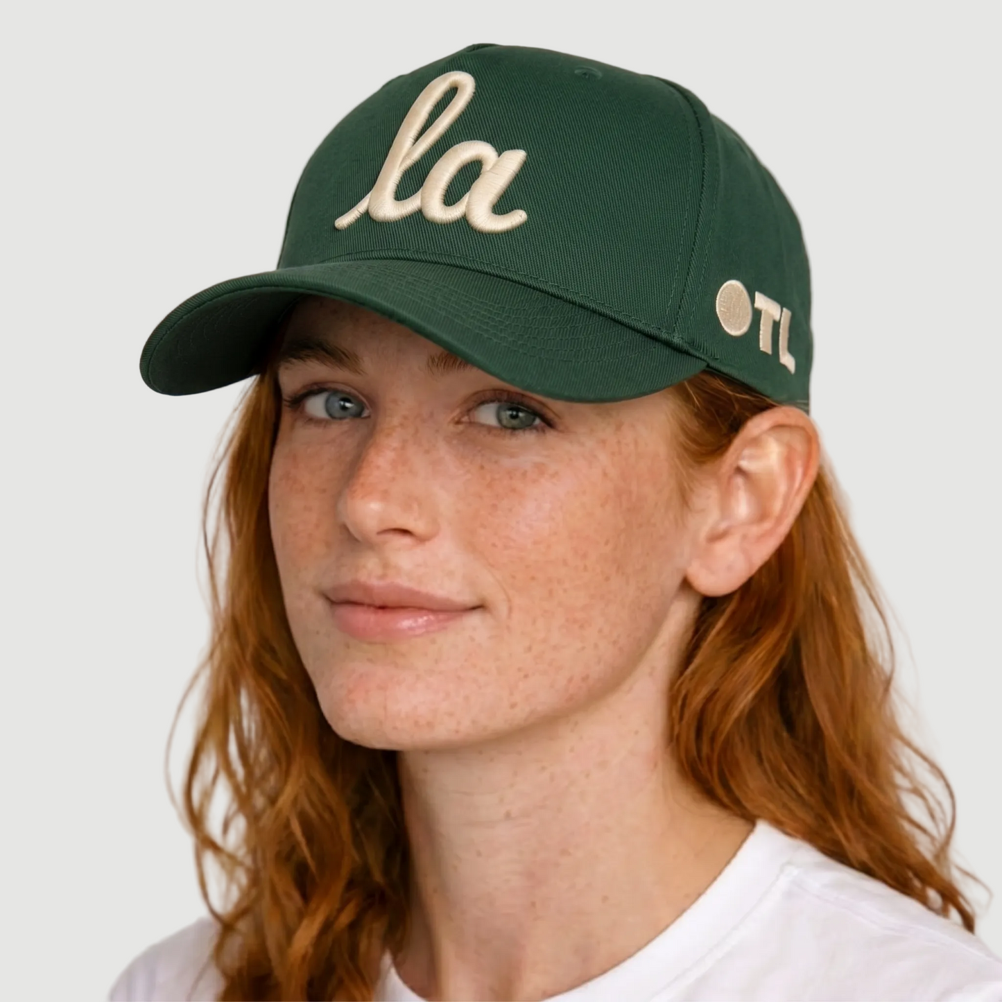 ONLY THE LONELY SCRIPT LA PRO HAT (FOREST GREEN IVORY)