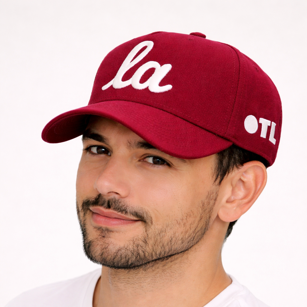 ONLY THE LONELY SCRIPT LA PRO HAT (BURGUNDY IVORY)
