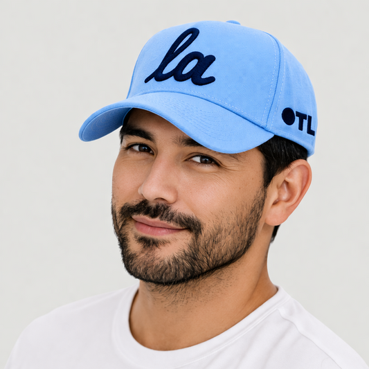 ONLY THE LONELY SCRIPT LA PRO HAT (SKY BLUE/NAVY)