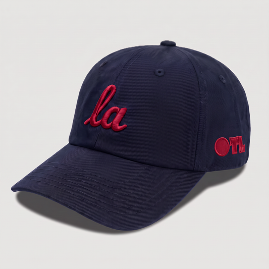 ONLY THE LONELY SCRIPT LA DAD'S CAP (NAVY RED)