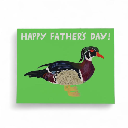 HAPPY FATHER'S DAY DUCK GREETING CARD (RED CAP CARDS)
