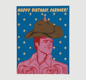 HAPPY BIRTHDAY PARDNER GREETING CARD (RED CAP CARDS)