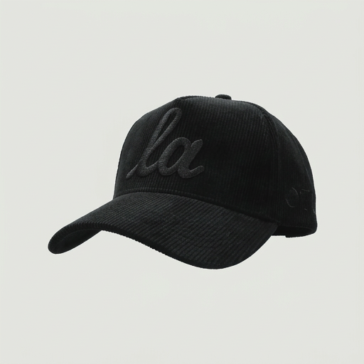 CORDUROY ONLY THE LONELY SCRIPT LA PRO HAT (BLACK/BLACK)