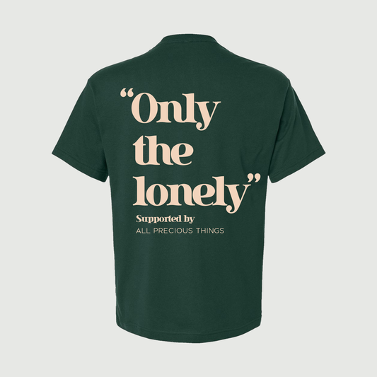 ONLY THE LONELY STACKED LOGO T-SHIRT (FORREST/NUDE)
