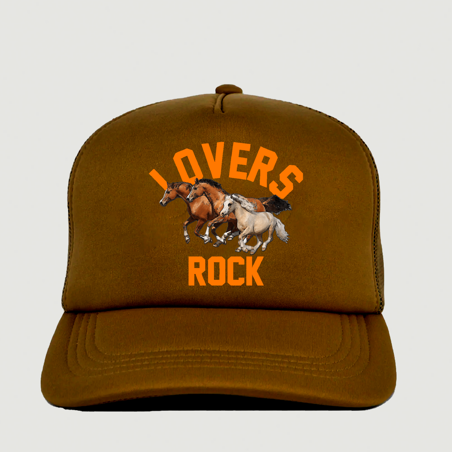 ONLY THE LONELY WILD HORSES FOAM TRUCKER (BROWN)