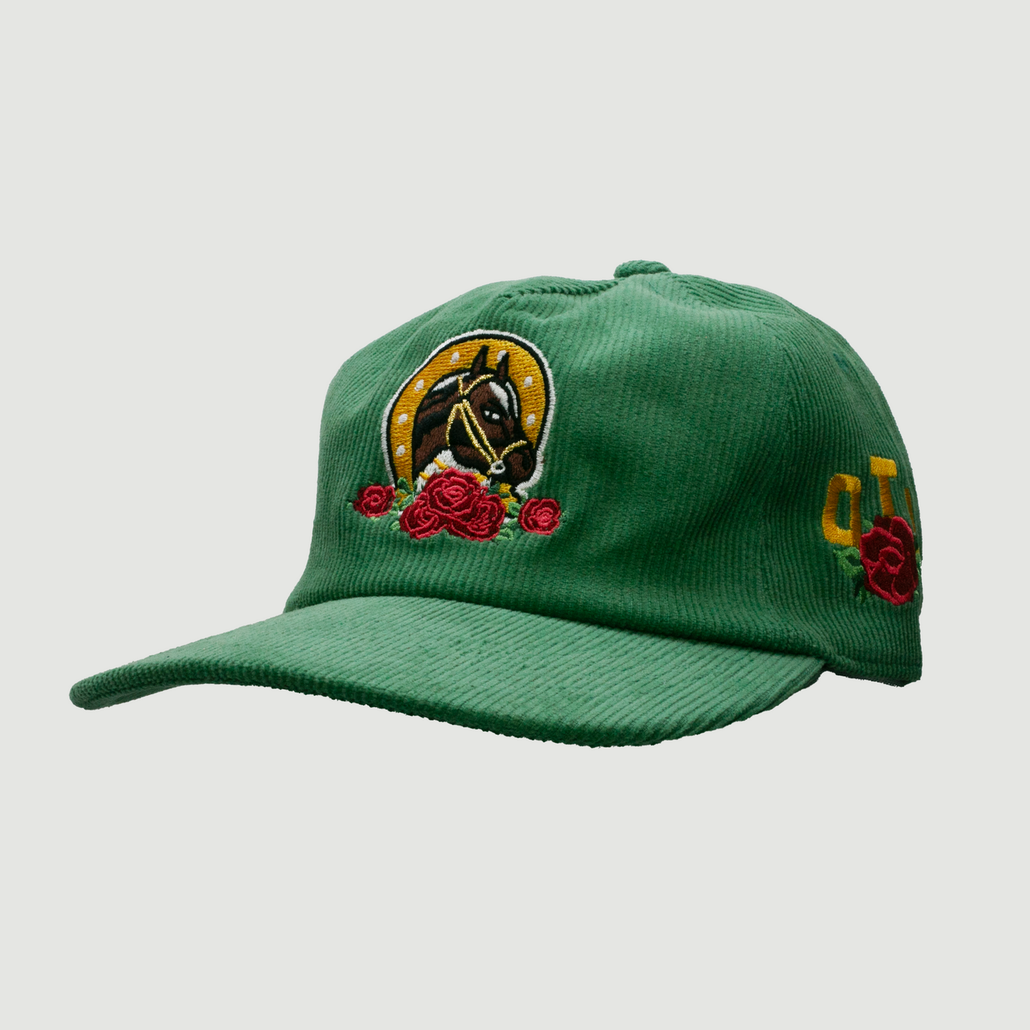 RUN FOR THE ROSES ONLY THE LONELY CORDUROY CAP (EVERST/GREEN)
