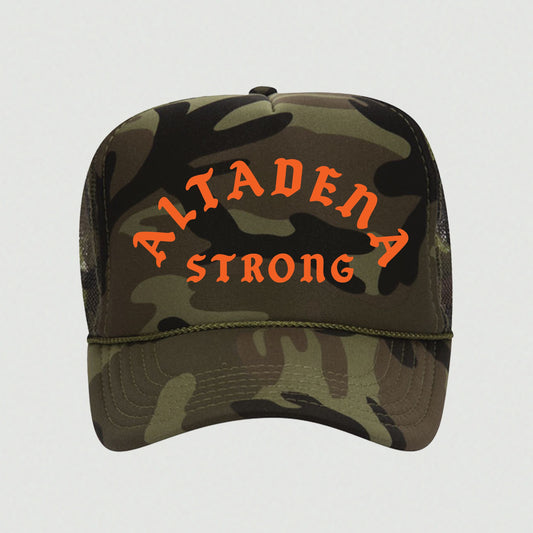 ALTADENA STRONG FOAM TRUCKER (CAMO/FLO ORANGE)