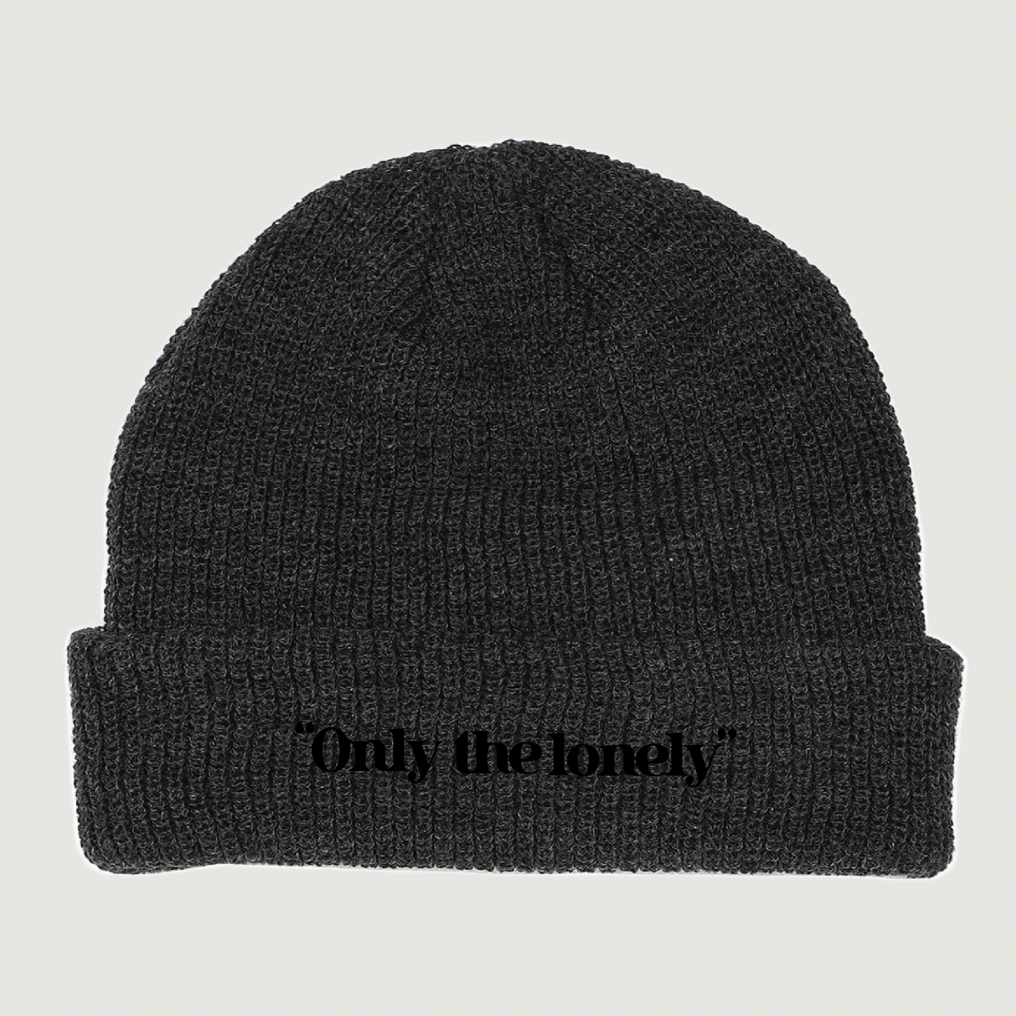 ONLY THE LONELY FISHERMAN BEANIE (GREY/BLACK)