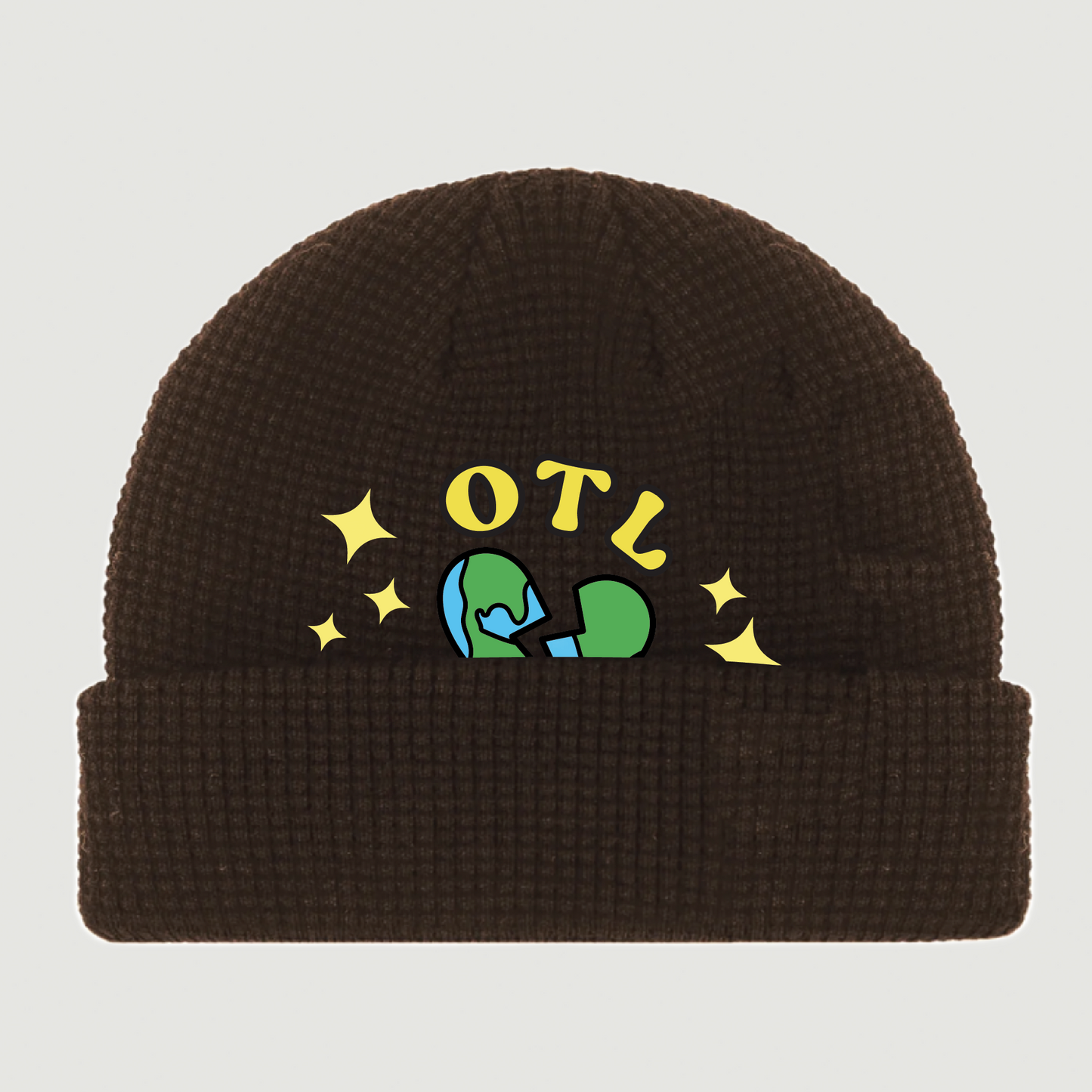 ONLY THE LONELY WAFFLE BEANIE (BROWN)