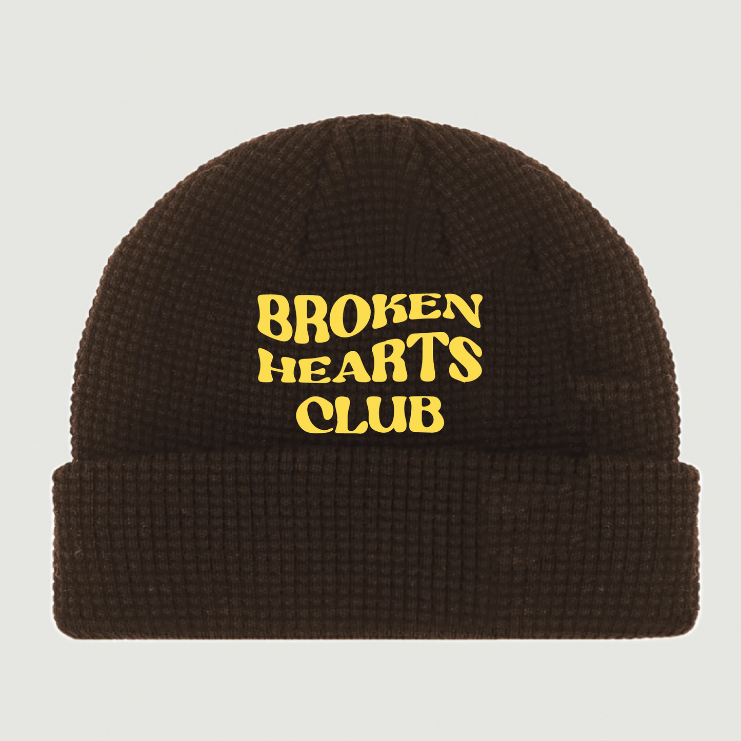 ONLY THE LONELY WAFFLE BEANIE (BROWN)